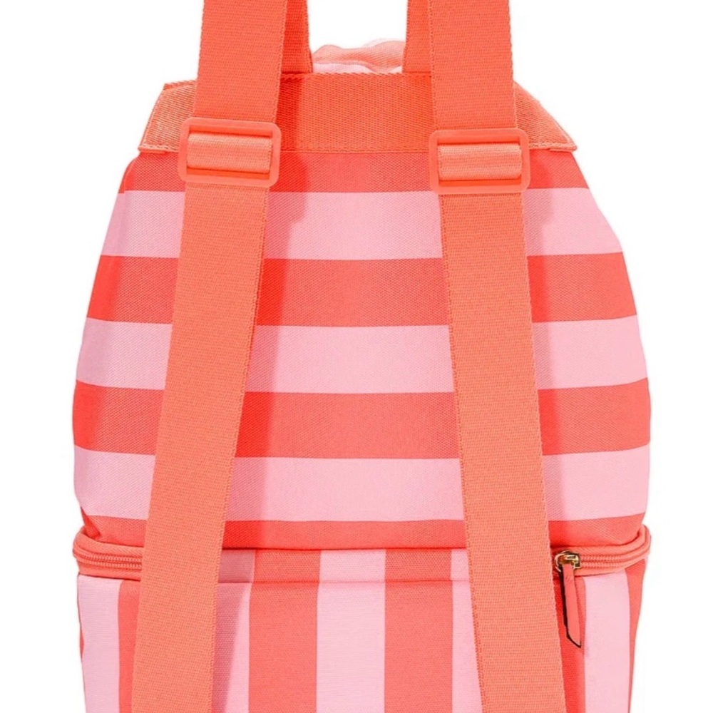 Victoria's Secret Coral and Pink Striped Bag - Picture 2 of 4